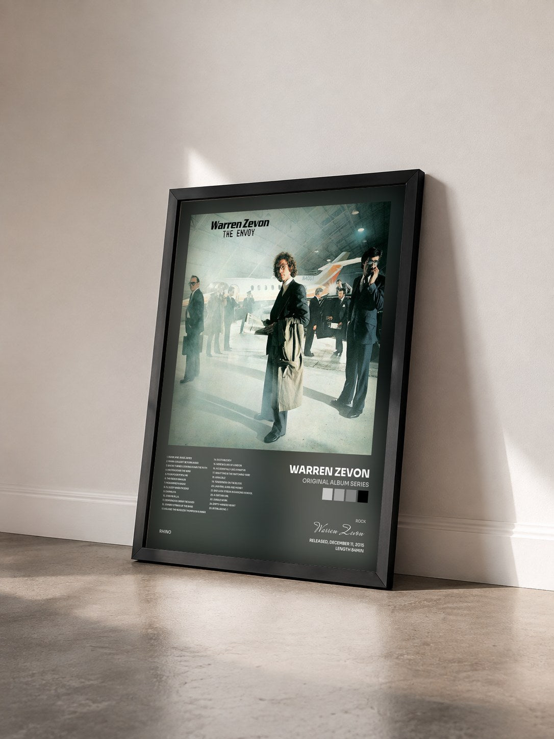 #noir Tableau de l'album Original Album Series de Warren Zevon vu de trois quarts, cadre noir