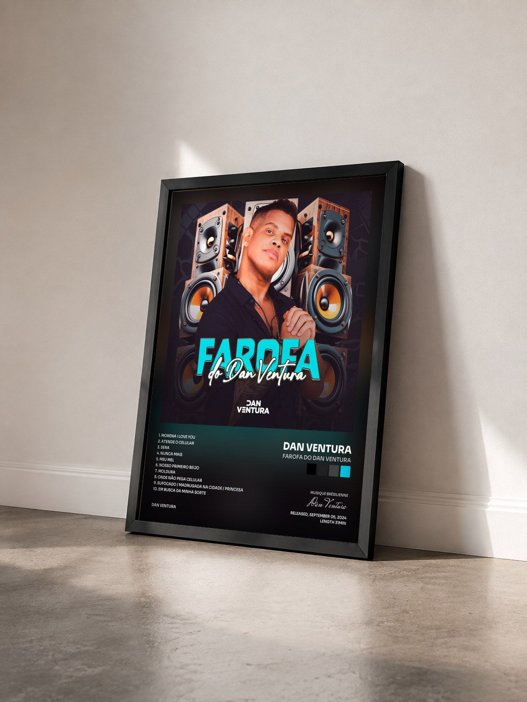 #noir Tableau de l'album Farofa do Dan Ventura de Dan Ventura vu de trois quarts, cadre noir