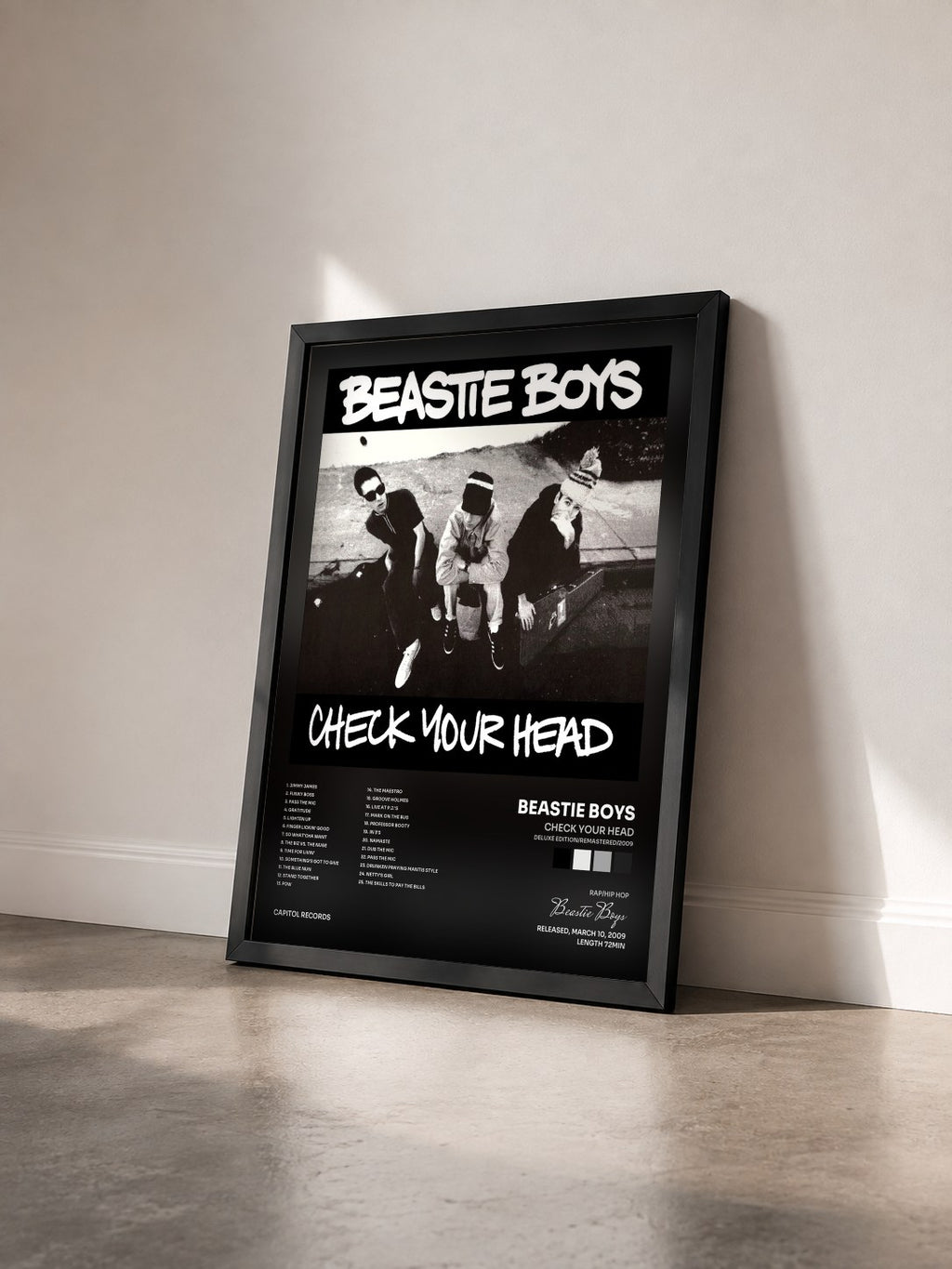 #noir Check Your Head (Deluxe Edition/Remastered/2009) di Beastie Boys in stampa incorniciata vista di tre quarti, cornice nera