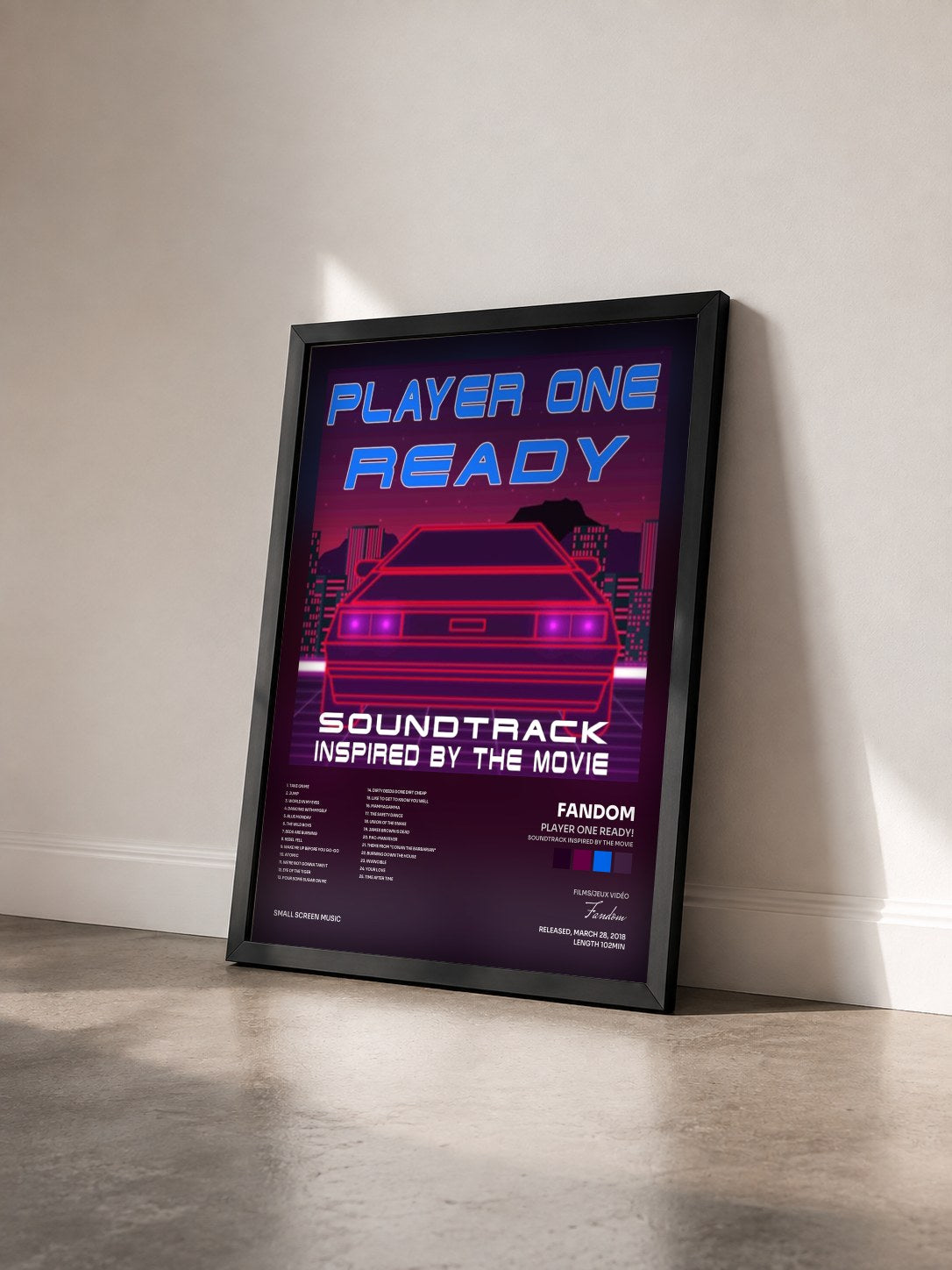 #noir Tableau de l'album Player One Ready! (Soundtrack Inspired by the Movie) de Fandom vu de trois quarts, cadre noir