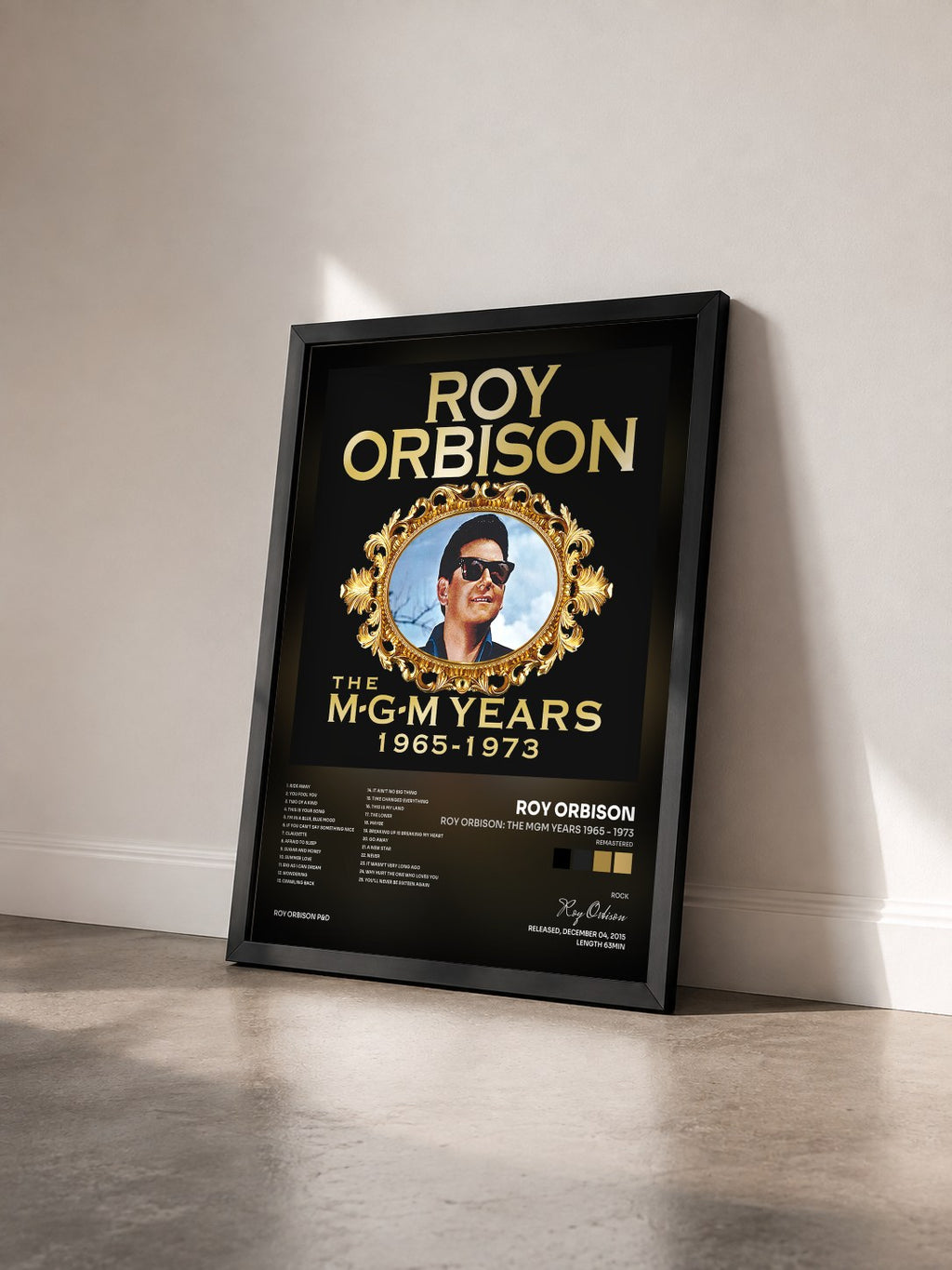 #noir Tableau de l'album Roy Orbison: The MGM Years 1965 - 1973 (Remastered) de Roy Orbison vu de trois quarts, cadre noir