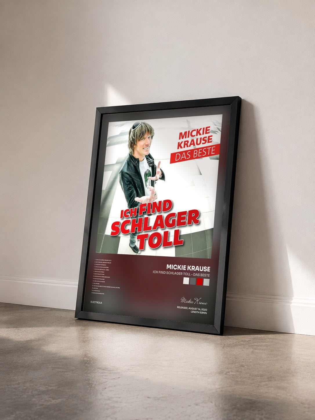 #noir Tableau de l'album Ich find Schlager toll - Das Beste de Mickie Krause vu de trois quarts, cadre noir