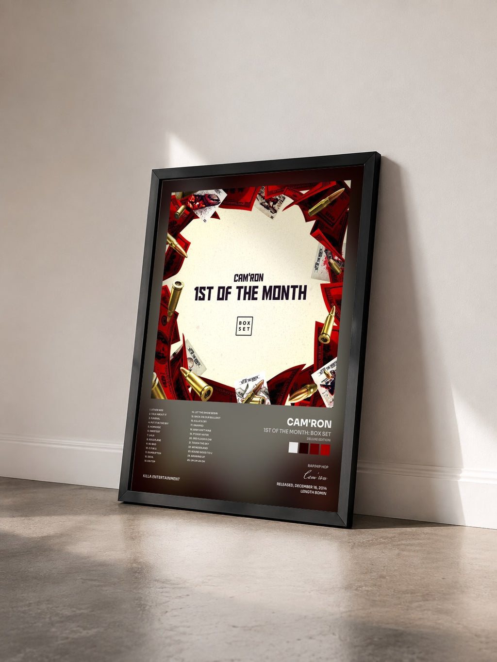 #noir Tableau de l'album 1st Of The Month: Box Set (Deluxe Edition) de Cam'ron vu de trois quarts, cadre noir