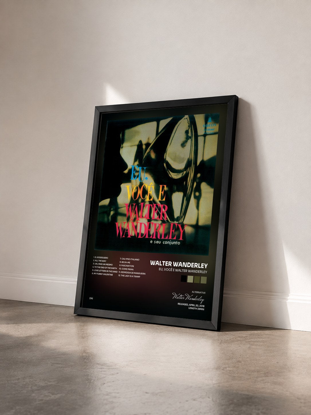 #noir Tableau de l'album Eu, Você E Walter Wanderley de Walter Wanderley vu de trois quarts, cadre noir
