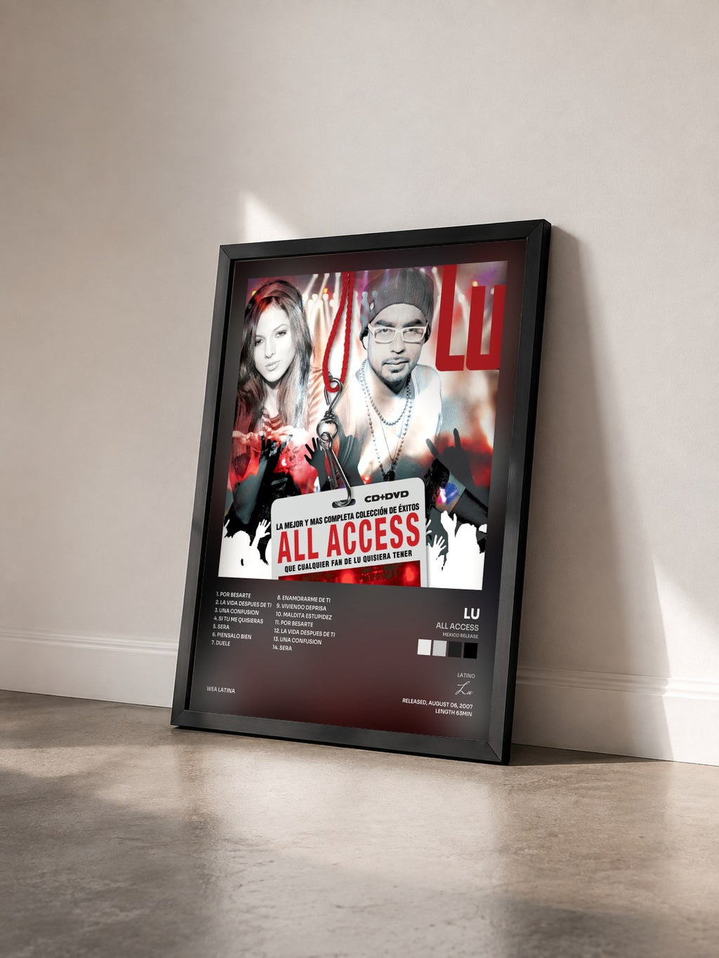 #noir Tableau de l'album All Access (Mexico Release) de Lu vu de trois quarts, cadre noir