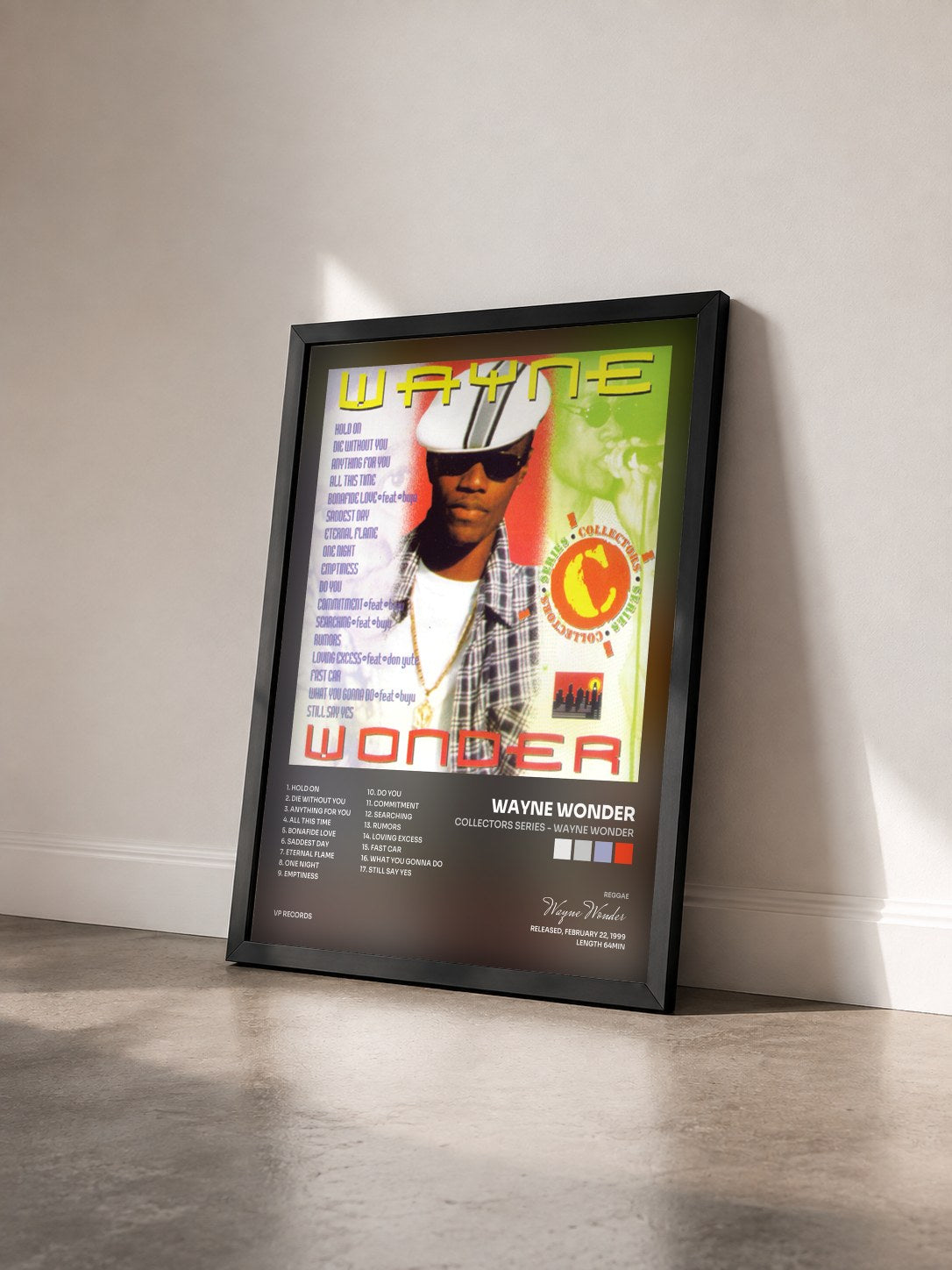#noir Tableau de l'album Collectors Series - Wayne Wonder de Wayne Wonder vu de trois quarts, cadre noir