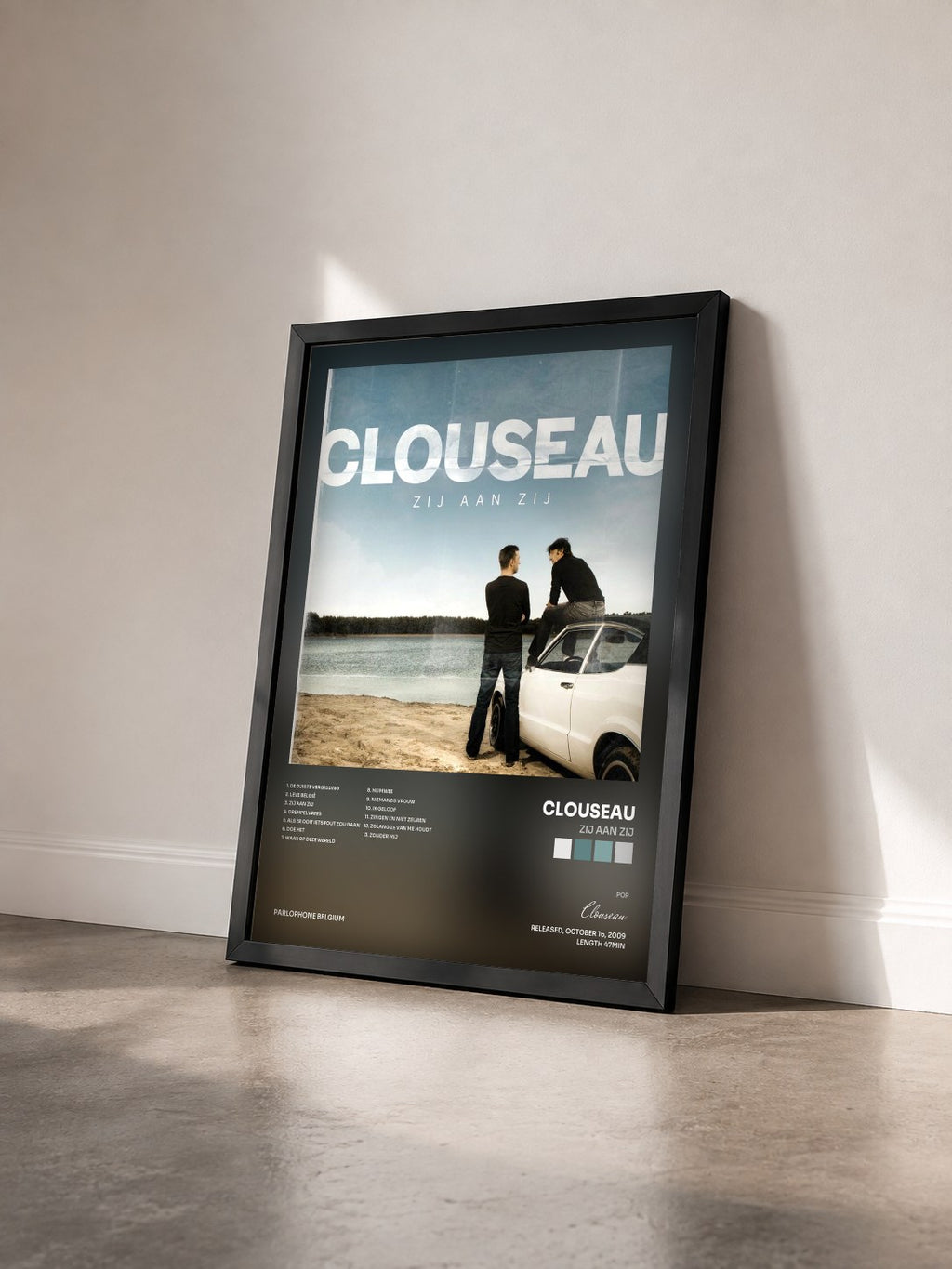 #noir Tableau de l'album Zij Aan Zij de Clouseau vu de trois quarts, cadre noir