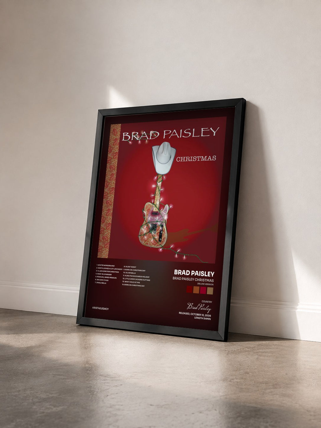 #noir Tableau de l'album Brad Paisley Christmas (Deluxe Version) de Brad Paisley vu de trois quarts, cadre noir