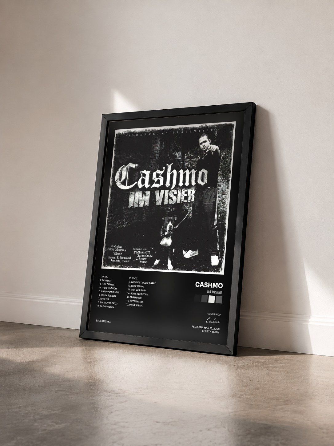 #noir Tableau de l'album Im Visier de Cashmo vu de trois quarts, cadre noir