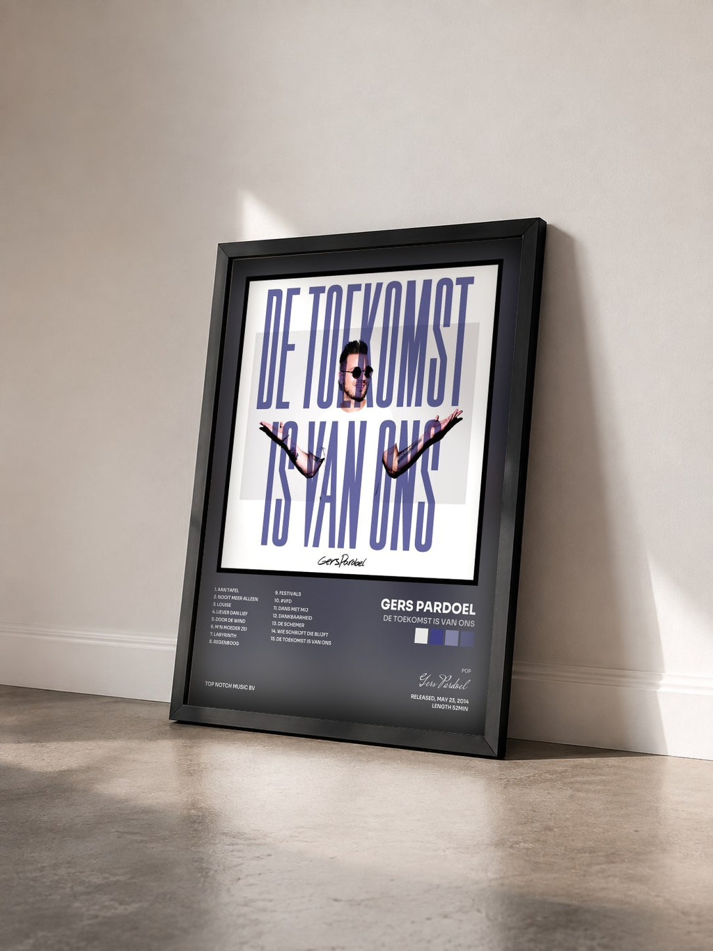 #noir Tableau de l'album De Toekomst Is Van Ons de Gers Pardoel vu de trois quarts, cadre noir