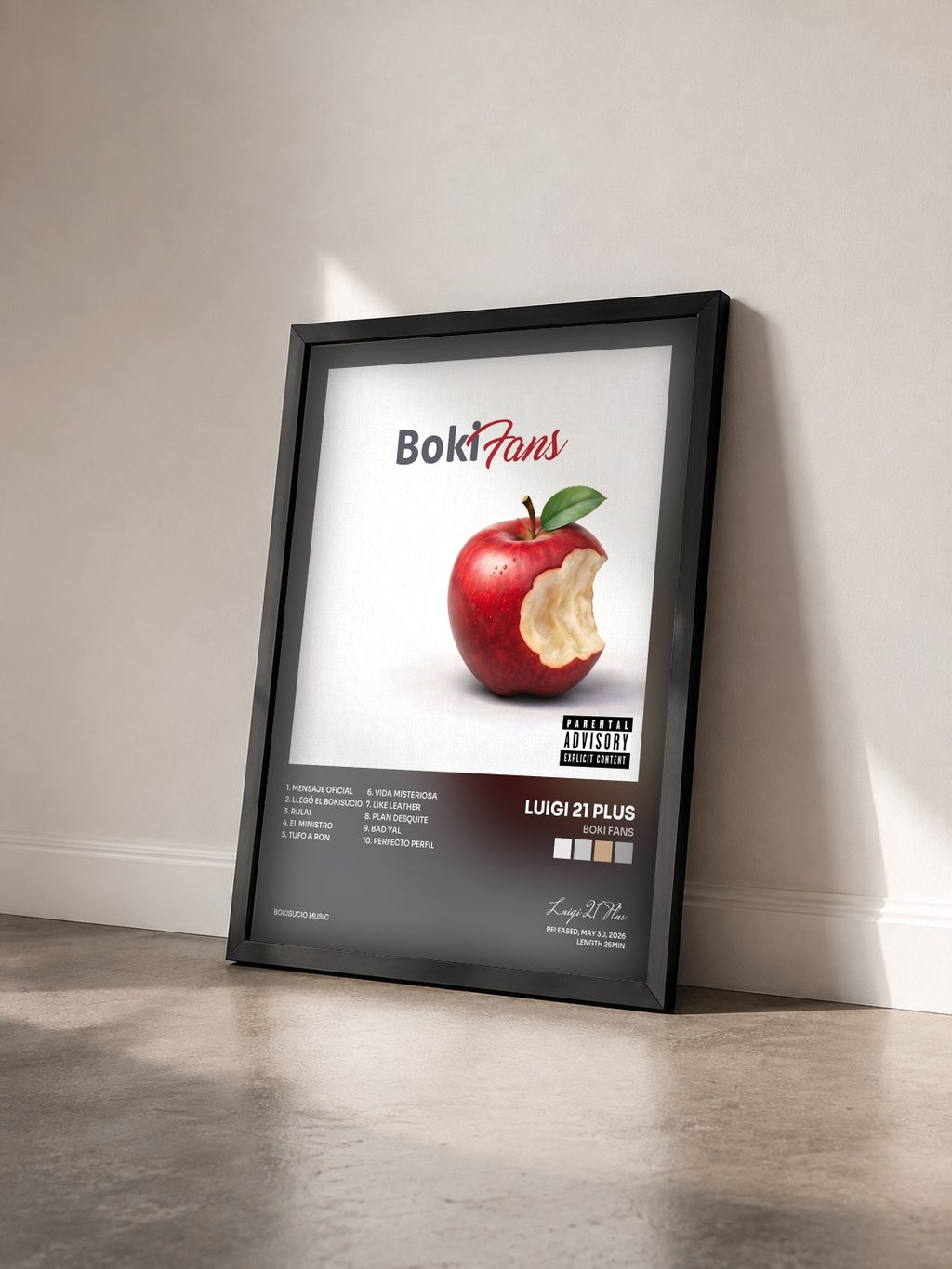 #noir Tableau de l'album Boki Fans de Luigi 21 Plus vu de trois quarts, cadre noir