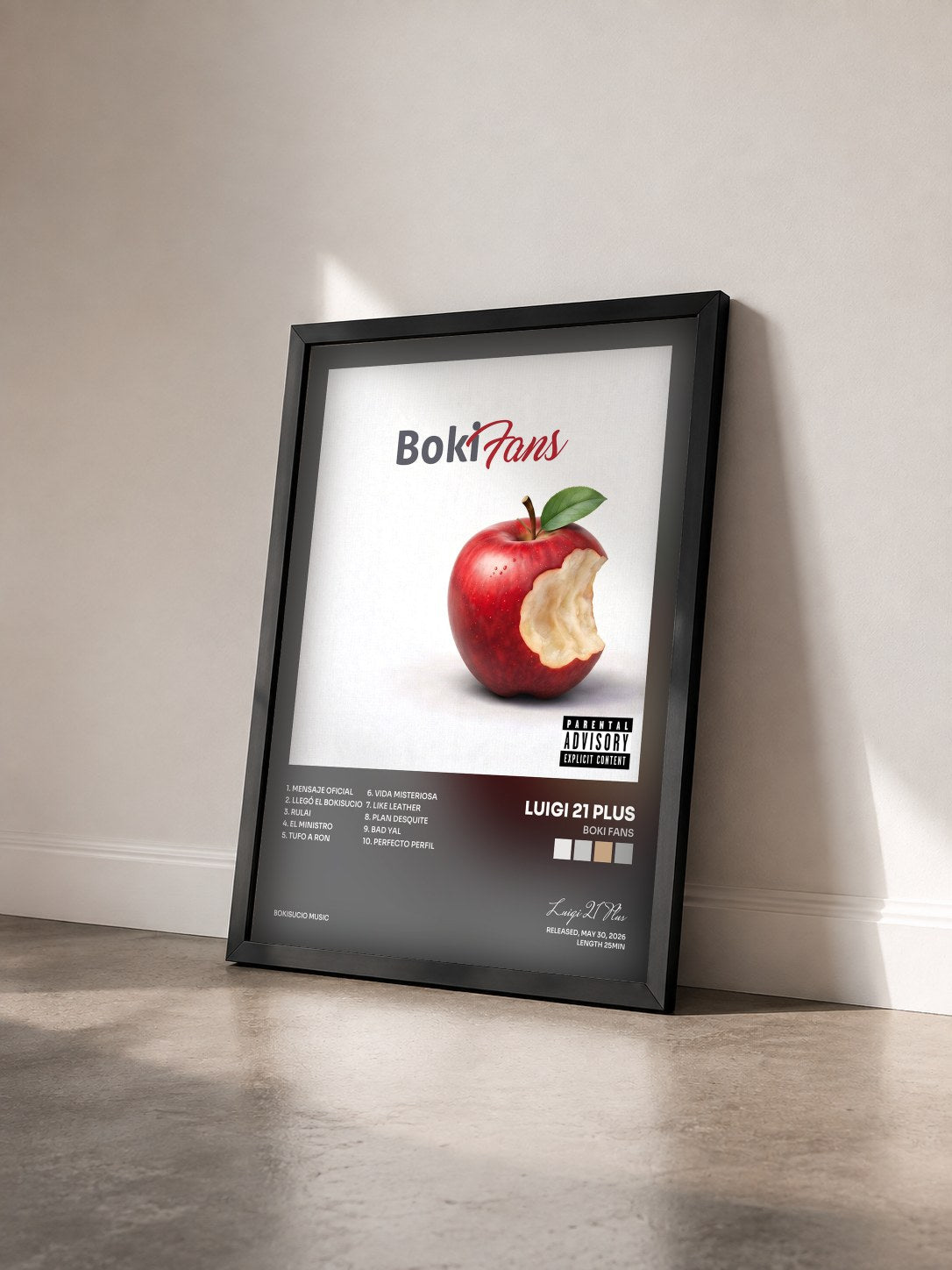 #noir Tableau de l'album Boki Fans de Luigi 21 Plus vu de trois quarts, cadre noir