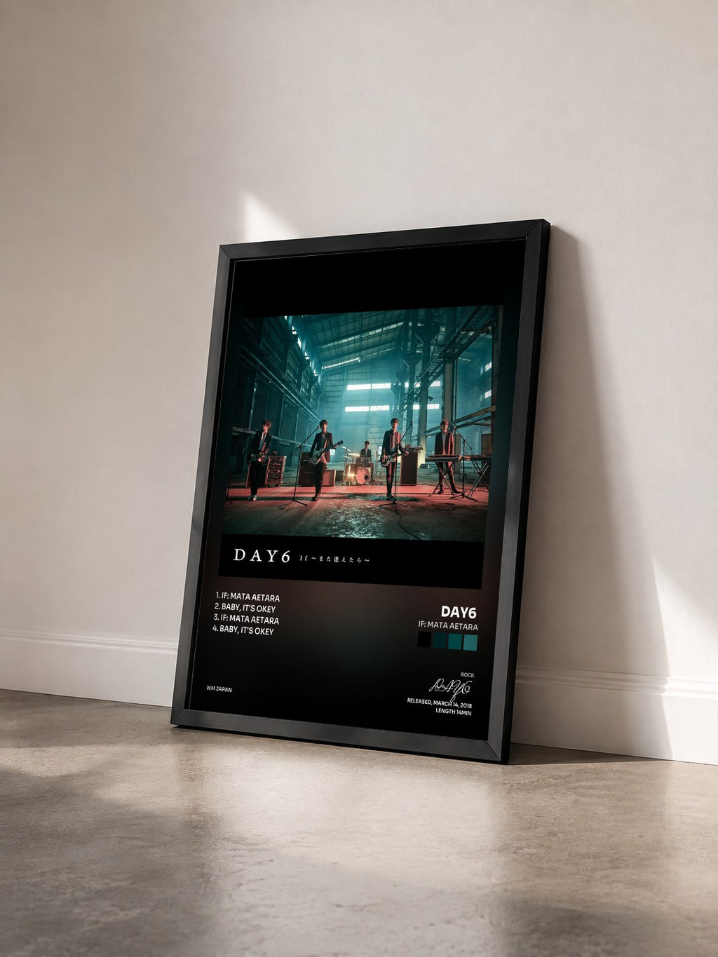 #noir Tableau de l'album If: Mata Aetara de DAY6  vu de trois quarts, cadre noir