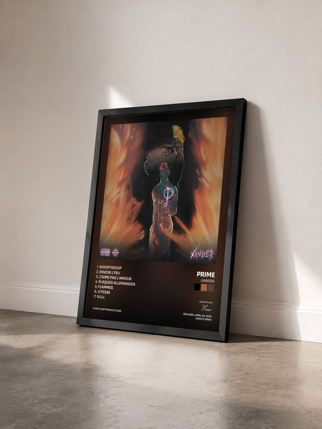#noir Tableau de l'album Xander de Prime vu de trois quarts, cadre noir