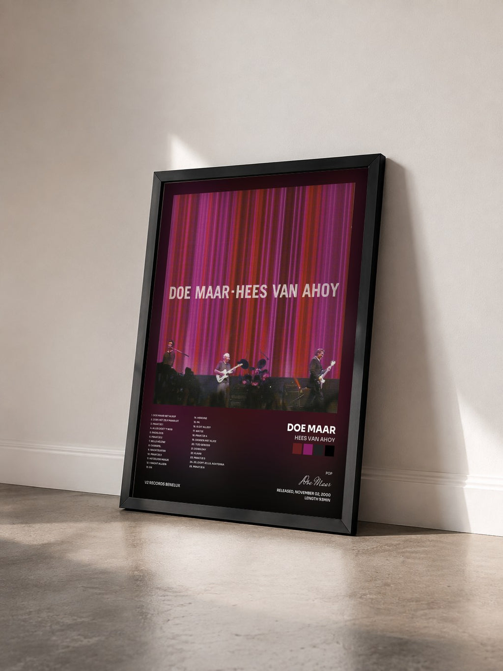 #noir Tableau de l'album Hees Van Ahoy de Doe Maar vu de trois quarts, cadre noir