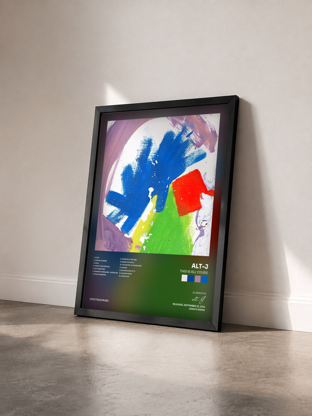 #noir Tableau de l'album This Is All Yours de alt-J vu de trois quarts, cadre noir