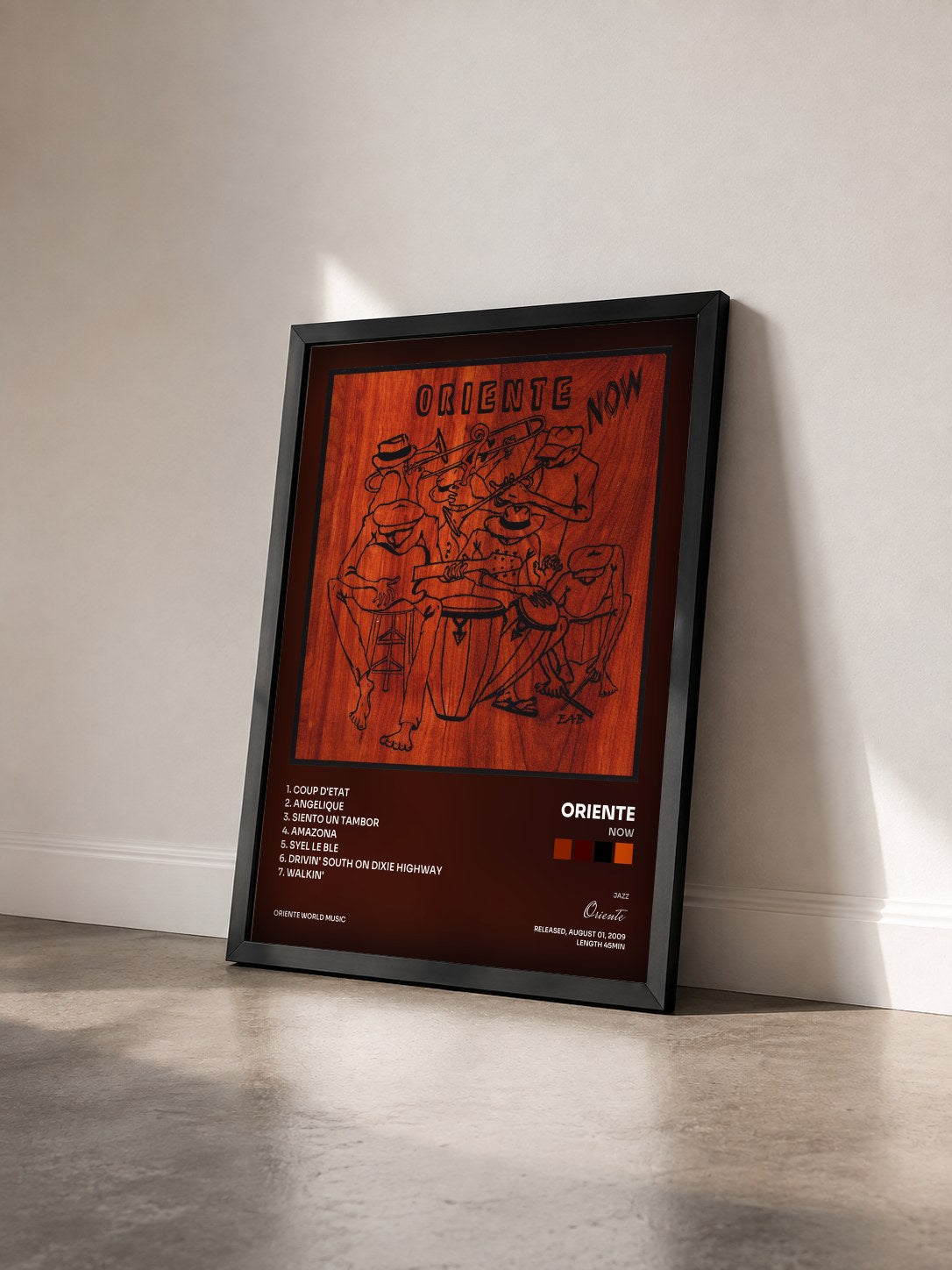 #noir Tableau de l'album Now de Oriente vu de trois quarts, cadre noir