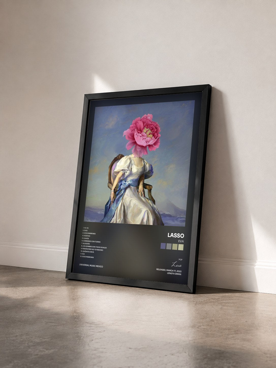 #noir Tableau de l'album Eva de Lasso vu de trois quarts, cadre noir