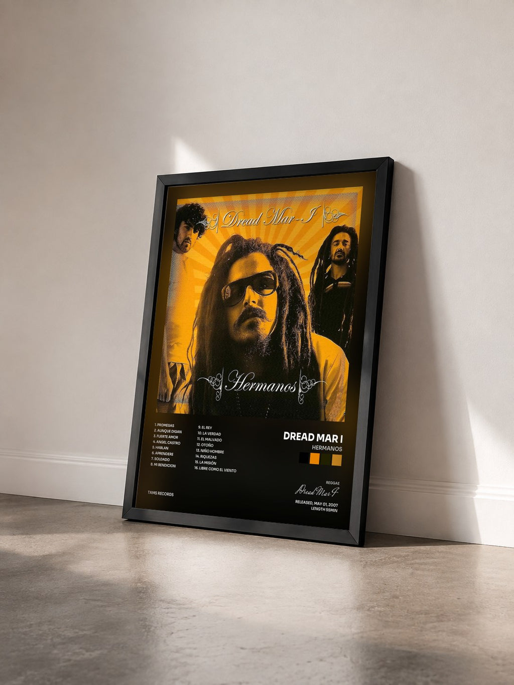 #noir Tableau de l'album Hermanos de Dread Mar I vu de trois quarts, cadre noir