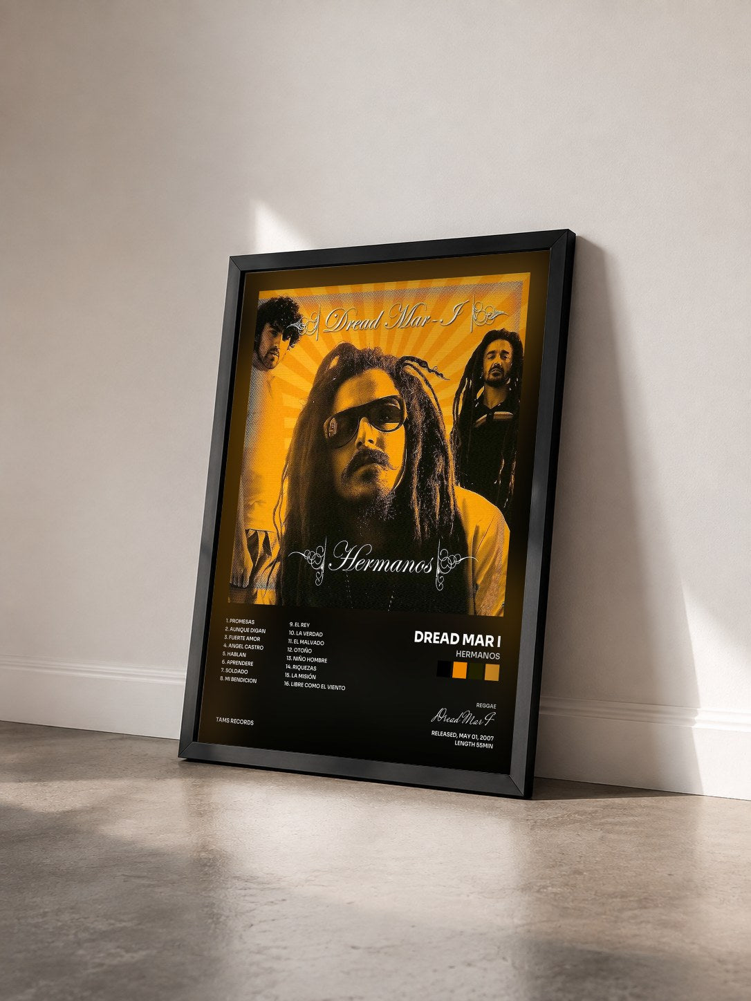 #noir Tableau de l'album Hermanos de Dread Mar I vu de trois quarts, cadre noir