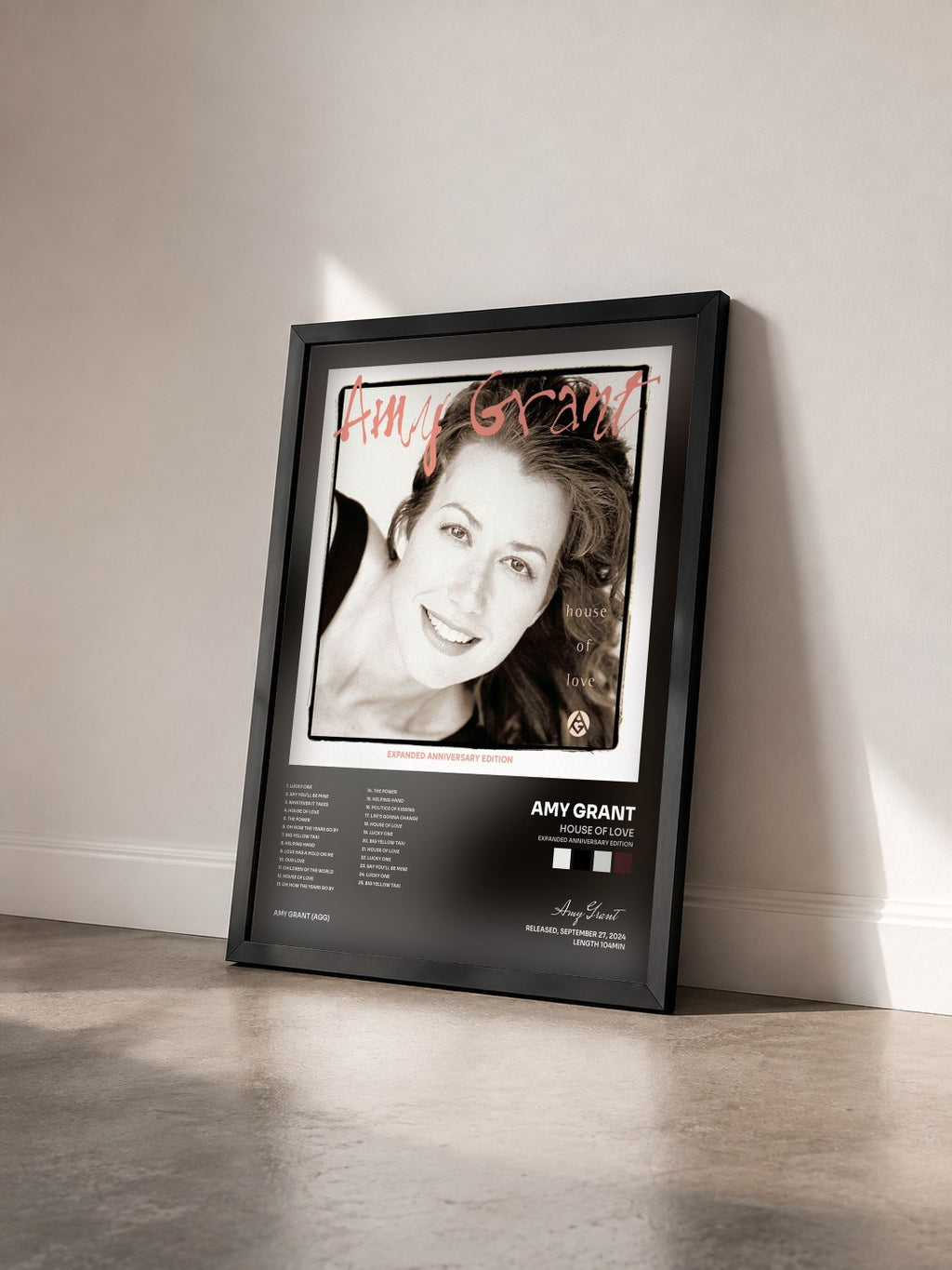 #noir Tableau de l'album House Of Love (Expanded Anniversary Edition) de Amy Grant vu de trois quarts, cadre noir