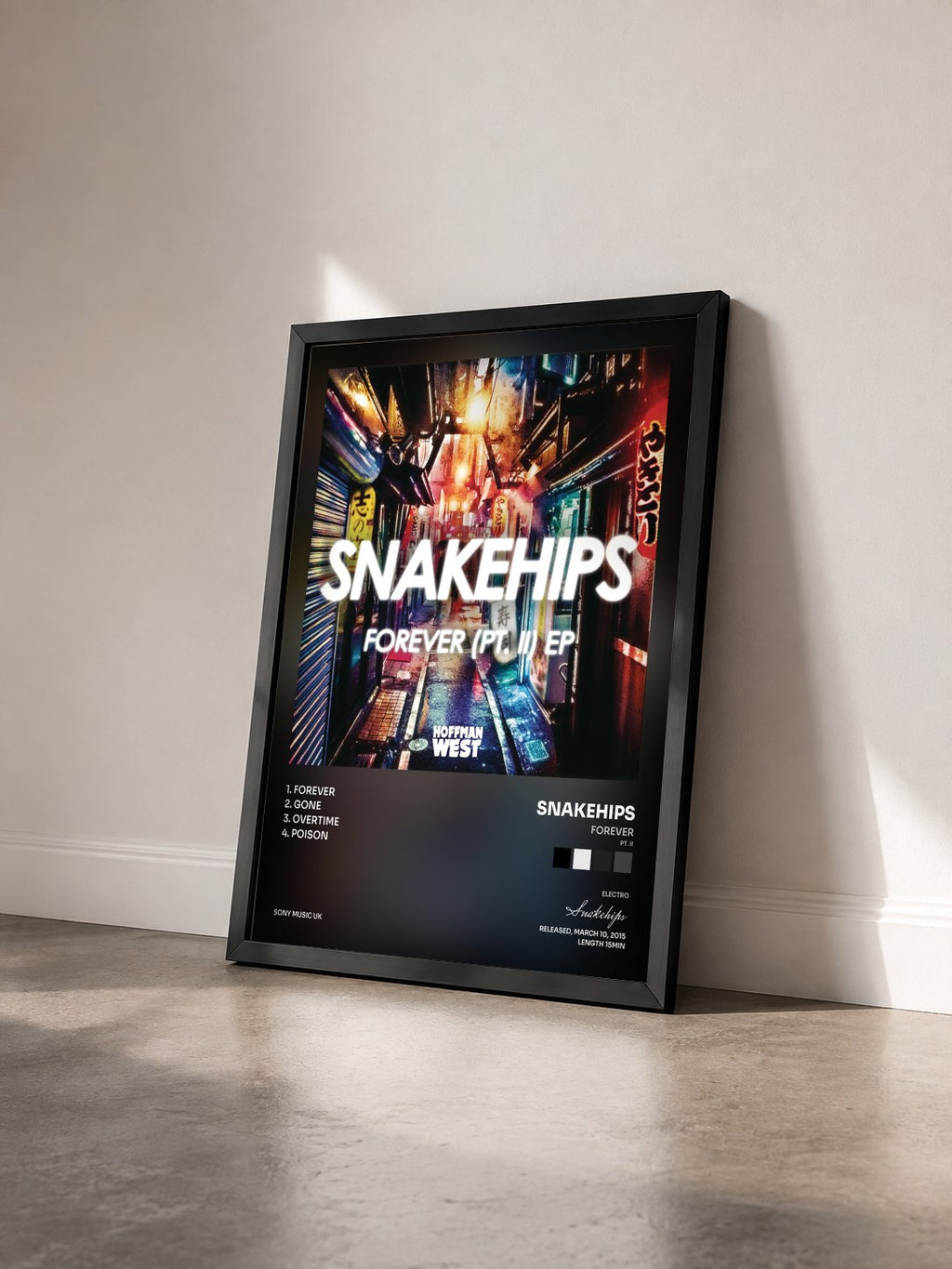 #noir Tableau de l'album Forever (Pt. II) - EP de Snakehips vu de trois quarts, cadre noir