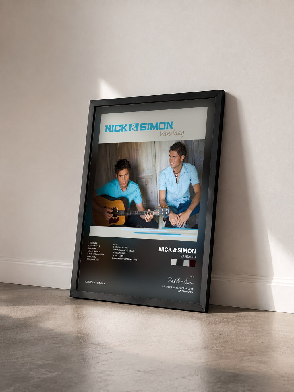 #noir Tableau de l'album Vandaag de Nick & Simon vu de trois quarts, cadre noir