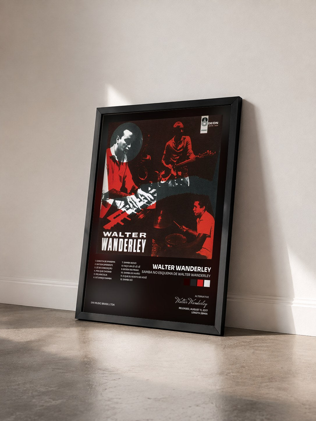 #noir Tableau de l'album Samba No Esquema De Walter Wanderley de Walter Wanderley vu de trois quarts, cadre noir