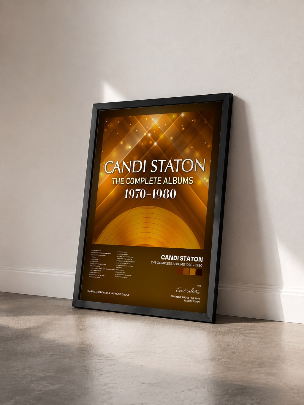 #noir Tableau de l'album The Complete Albums 1970 - 1980 de Candi Staton vu de trois quarts, cadre noir