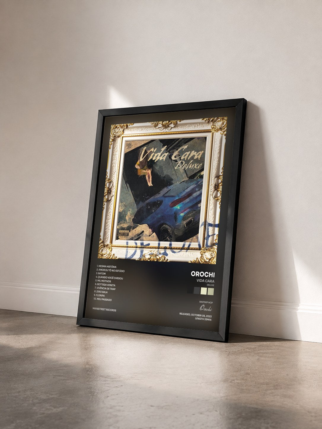 #noir Tableau de l'album Vida Cara (Deluxe) de Orochi vu de trois quarts, cadre noir