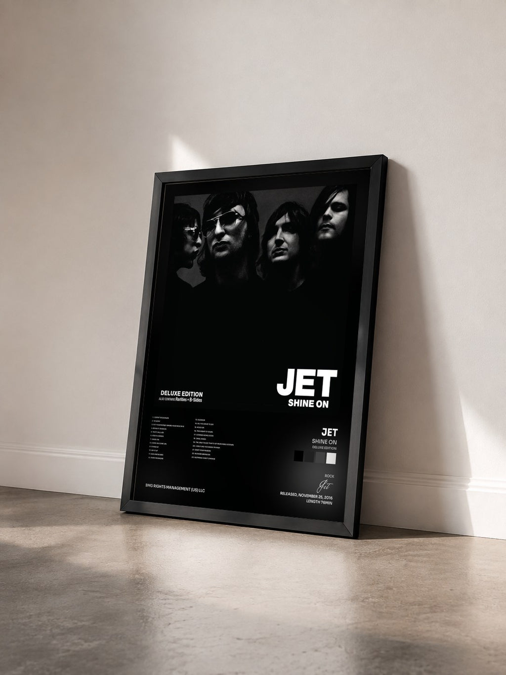 #noir Tableau de l'album Shine On (Deluxe Edition) de Jet vu de trois quarts, cadre noir