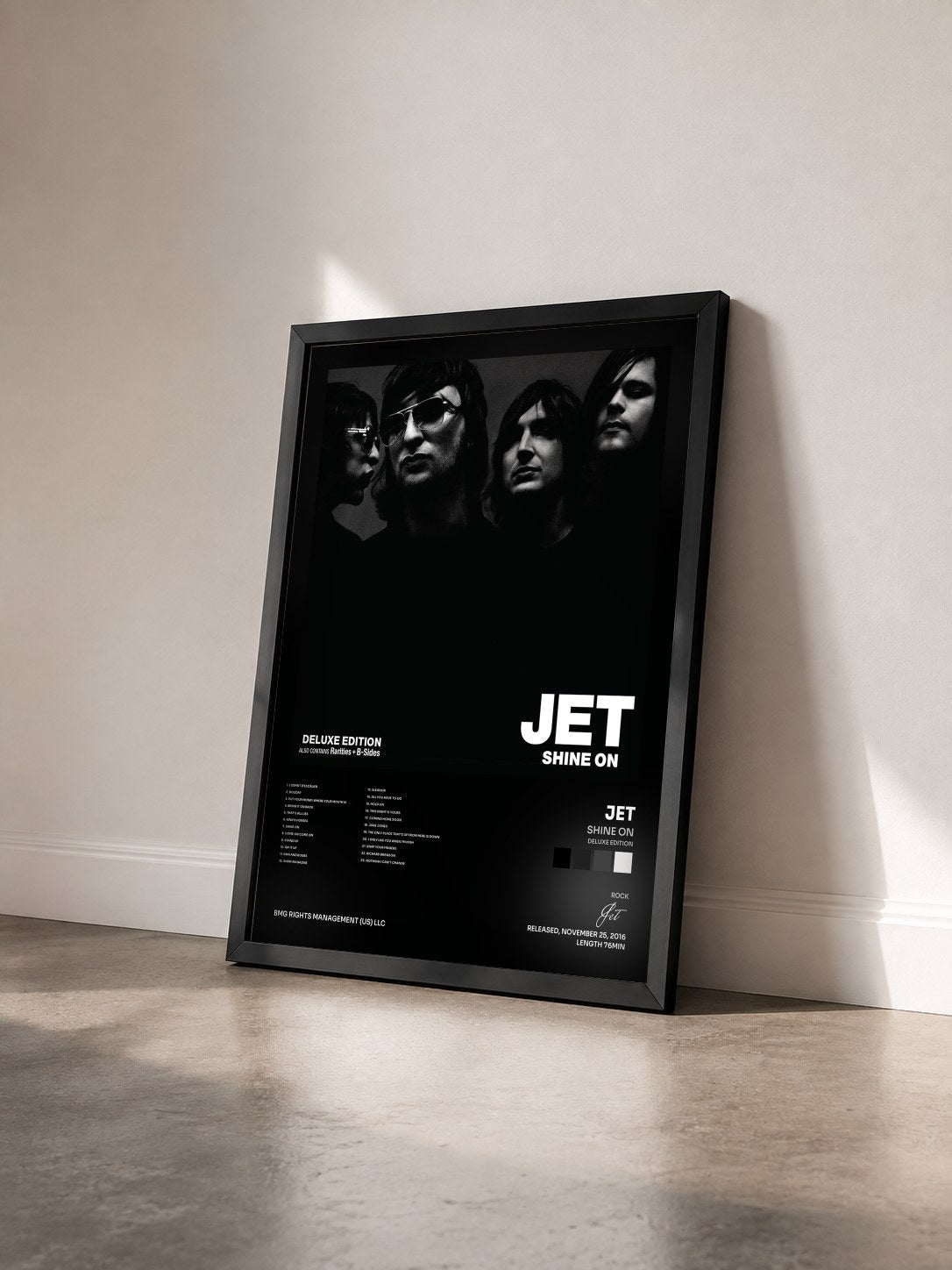 #noir Tableau de l'album Shine On (Deluxe Edition) de Jet vu de trois quarts, cadre noir