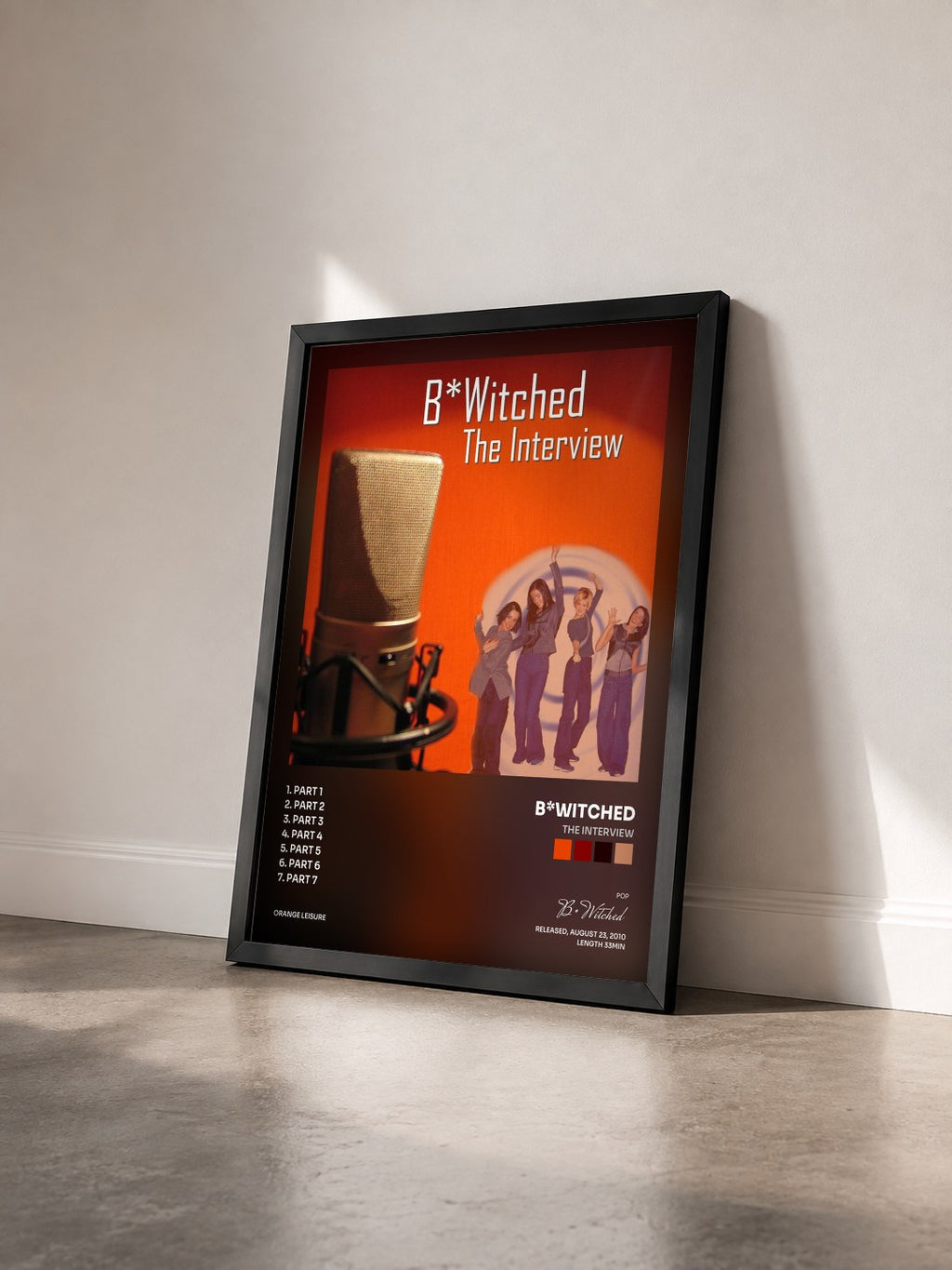#noir Tableau de l'album The Interview de B*Witched vu de trois quarts, cadre noir