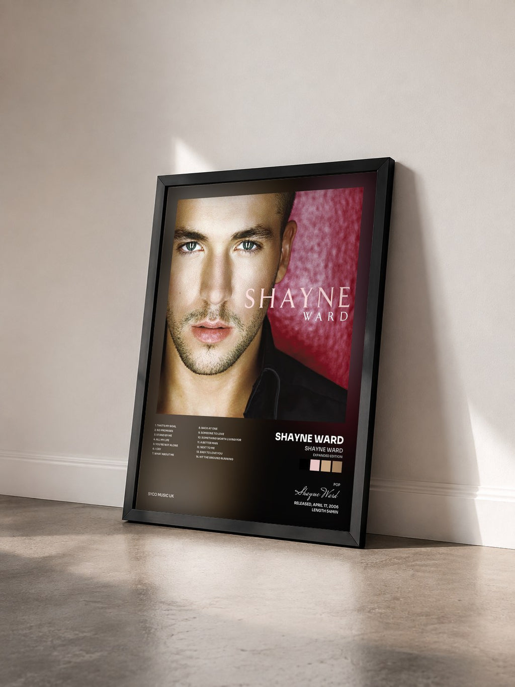 #noir Tableau de l'album Shayne Ward (Expanded Edition) de Shayne Ward vu de trois quarts, cadre noir