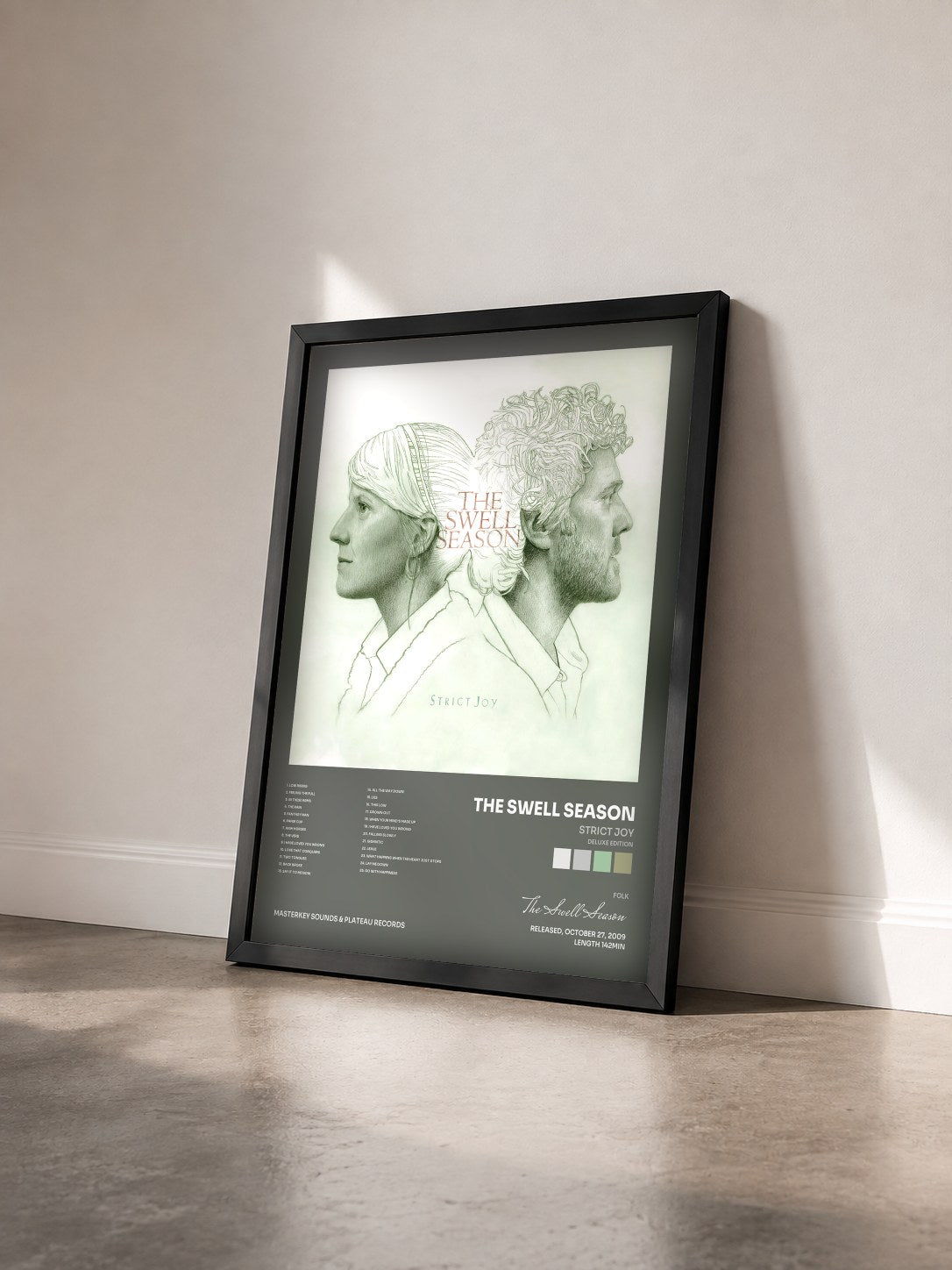#noir Tableau de l'album Strict Joy (Deluxe Edition) de The Swell Season vu de trois quarts, cadre noir