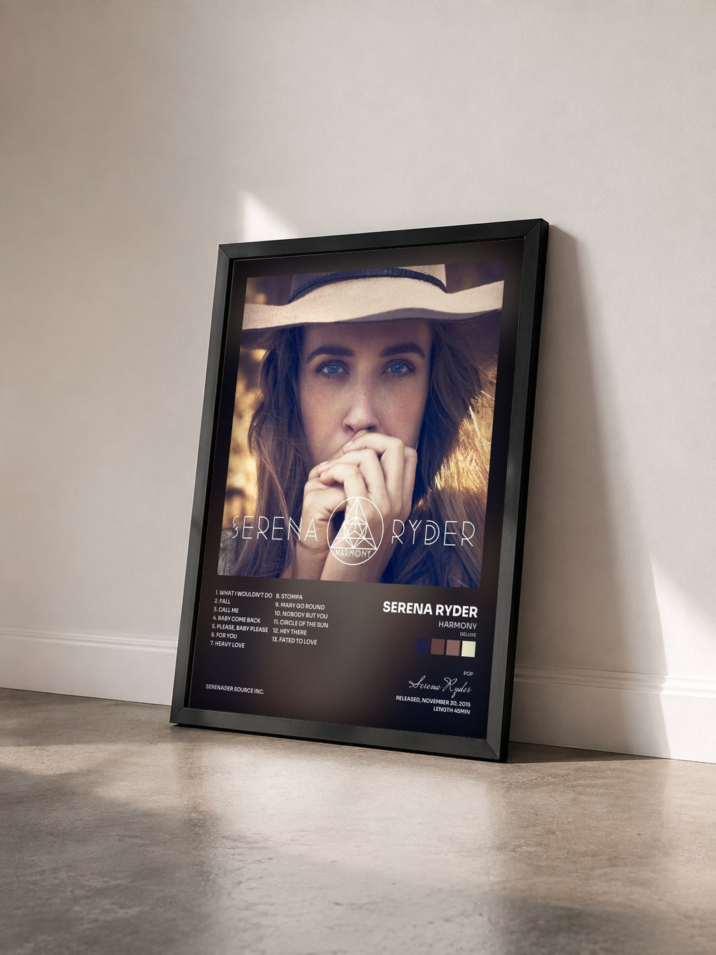 #noir Tableau de l'album Harmony (Deluxe) de Serena Ryder vu de trois quarts, cadre noir