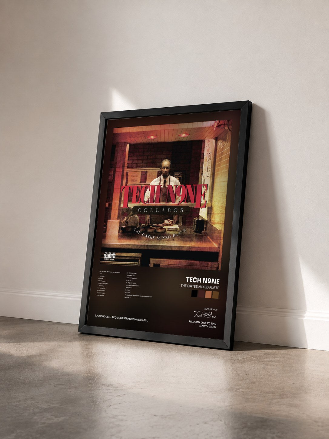 #noir Tableau de l'album The Gates Mixed Plate de Tech N9ne vu de trois quarts, cadre noir
