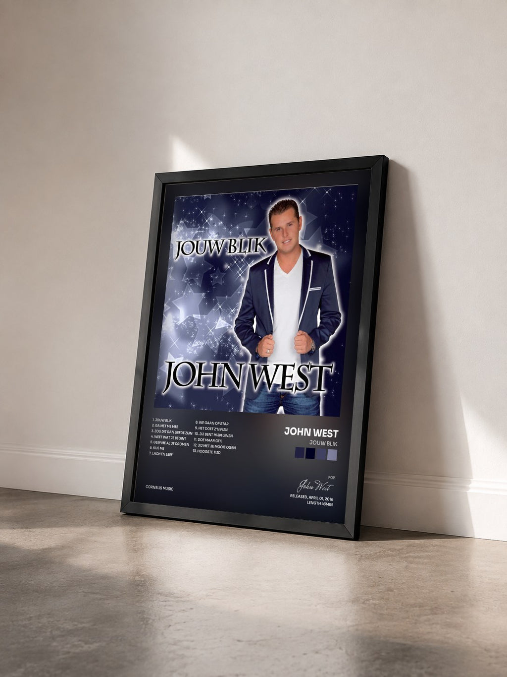 #noir Tableau de l'album Jouw Blik de John West vu de trois quarts, cadre noir