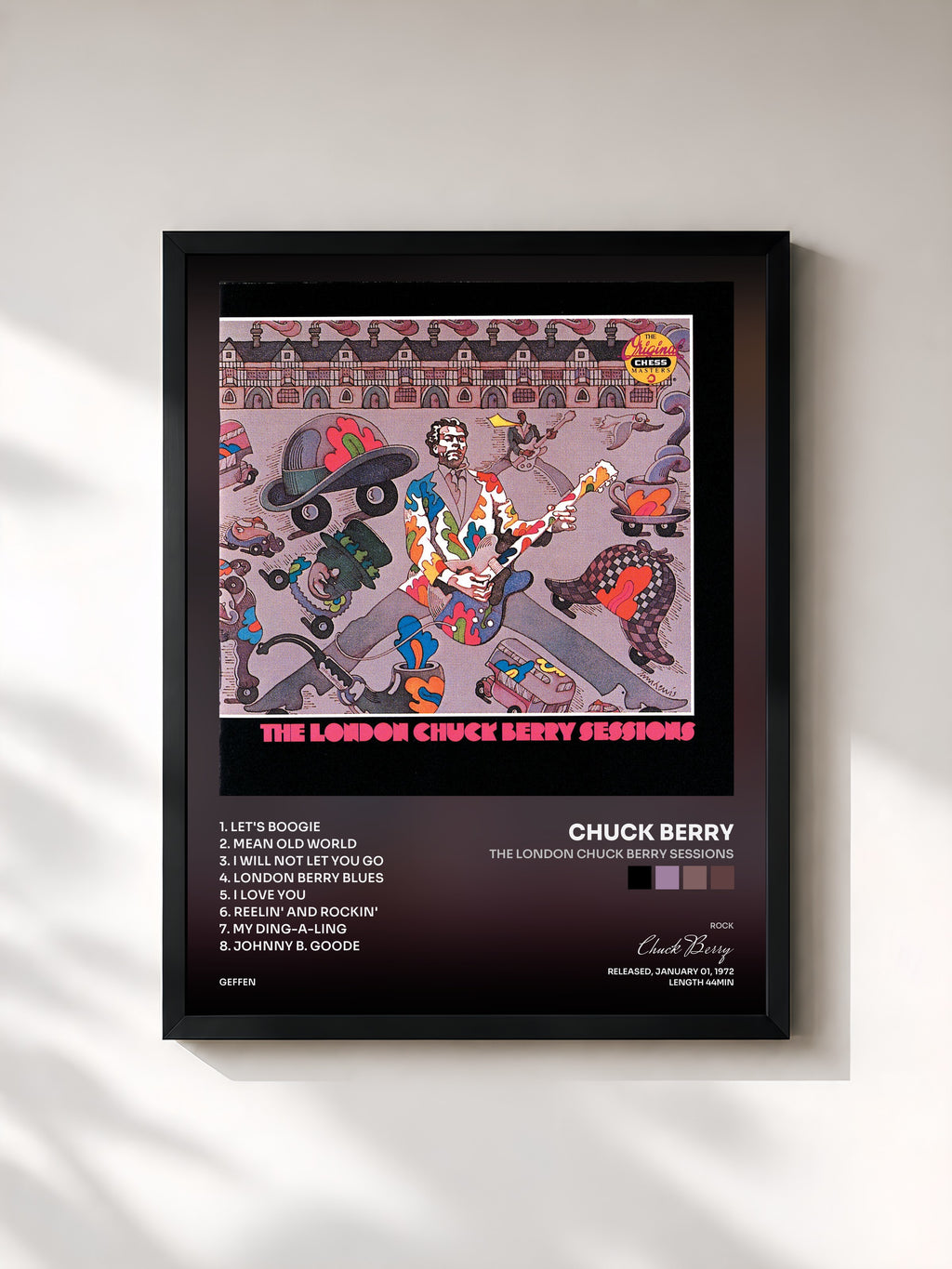 #noir The London Chuck Berry Sessions von Chuck Berry als gerahmter Kunstdruck, schwarzer Rahmen, gedruckt und gerahmt in Frankreich