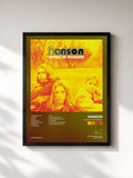 #noir Tableau de l'album Middle Of Nowhere de Hanson, cadre noir, imprimé et encadré en France