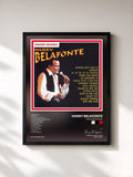 #noir Tableau de l'album Harry Belafonte de Harry Belafonte, cadre noir, imprimé et encadré en France