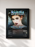 #noir Tableau de l'album Electra Heart (Platinum Blonde Edition) de Marina, cadre noir, imprimé et encadré en France