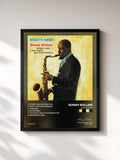 #noir Tableau de l'album What's New? de Sonny Rollins, cadre noir, imprimé et encadré en France