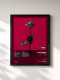 #noir Tableau de l'album deadroses de blackbear, cadre noir, imprimé et encadré en France