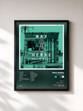#noir Tableau de l'album Hallo Welt! de Max Herre, cadre noir, imprimé et encadré en France