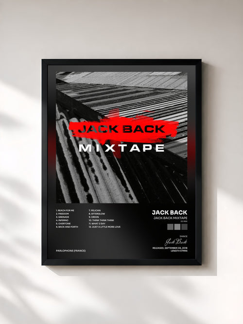 Jack Back · Jack Back Mixtape (DJ Mix) — Affiche encadrée