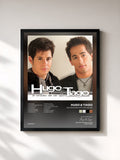 #noir Tableau de l'album Os Corações Não São Iguais de Hugo & Tiago, cadre noir, imprimé et encadré en France