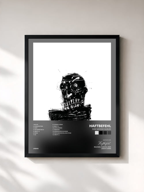 Haftbefehl · Das weisse Album — Affiche encadrée