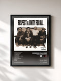#noir Tableau de l'album Respect & Unity For All de Bondan Prakoso, cadre noir, imprimé et encadré en France