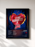 #noir Tableau de l'album Lo Más Romántico De de Ladrón, cadre noir, imprimé et encadré en France